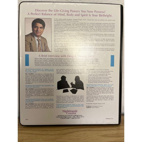 Magical mind magical body, Deepak Chopra MD mastering the mind/body connection - Picture 3 of 6